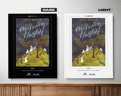 Wuthering Heights Book Cover Poster | Charlotte Bronte, Wuthering Heights Poster, Book Posters, Book Art, Canvas Wall Art, Book Lover Gift