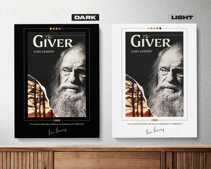 The Giver Book Cover Poster | Lois Lowry, The Giver Poster, The Giver Print, Book Posters, Canvas Wall Art, Book Art, Book Lover Gift
