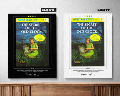 The Secret of the Old Clock Book Cover Poster | Carolyn Keene, The Secret of the Old Clock Poster, Book Posters, Book Art, Book Lover Gift