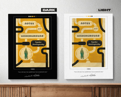 Notes from Underground Book Cover Poster | Fyodor Dostoevsky, Notes from Underground Poster, Notes from Underground Print, Book Posters