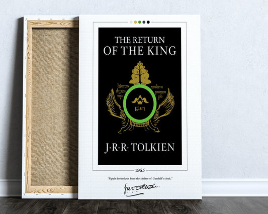 The Return of the King Book Cover Poster | J. R. R. Tolkien, Lord of the Rings Poster, Return of the King Print, Book Posters, Canvas Print
