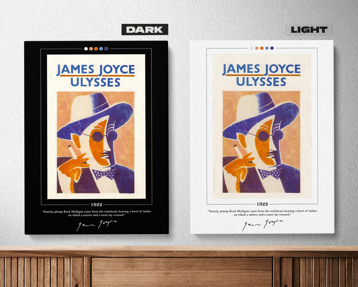 Ulysses Book Cover Poster | James Joyce, Ulysses Poster, Ulysses Print, Book Posters, Book Art, Canvas Wall Art, Book Lover Gift