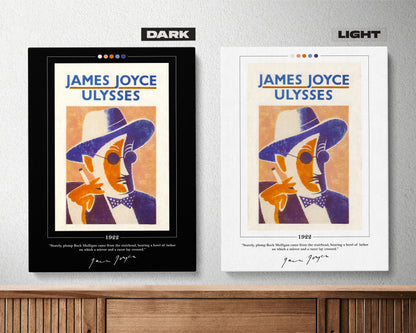 Ulysses Book Cover Poster | James Joyce, Ulysses Poster, Ulysses Print, Book Posters, Book Art, Canvas Wall Art, Book Lover Gift
