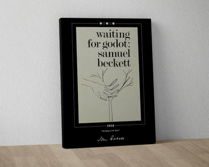 Waiting for Godot Book Cover Poster | Samuel Beckett, Waiting for Godot Poster, Waiting for Godot Print, Book Posters, Canvas Wall Art