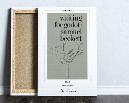 Waiting for Godot Book Cover Poster | Samuel Beckett, Waiting for Godot Poster, Waiting for Godot Print, Book Posters, Canvas Wall Art