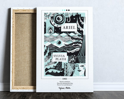 Ariel Book Cover Poster | Sylvia Plath, Ariel Poster, Ariel Print, Book Posters, Book Prints, Canvas Wall Art, Book Art, Book Lover Gift