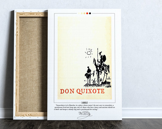 Don Quixote Book Cover Poster | Miguel de Cervantes, Don Quixote Poster, Don Quixote Print, Book Posters, Canvas Wall Art, Book Lover Gift