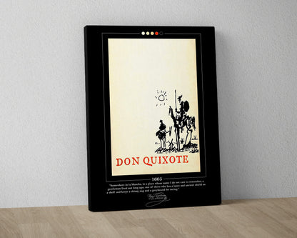 Don Quixote Book Cover Poster | Miguel de Cervantes, Don Quixote Poster, Don Quixote Print, Book Posters, Canvas Wall Art, Book Lover Gift