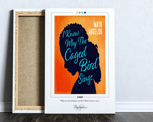 I Know Why the Caged Bird Sings Book Cover Poster | Maya Angelou, I Know Why the Caged Bird Sings Poster, Book Posters, Book Lover Gift
