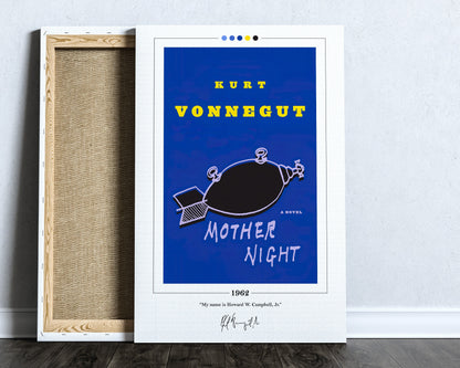 Mother Night Book Cover Poster | Kurt Vonnegut, Mother Night Poster, Mother Night Print, Book Posters, Canvas Wall Art, Book Lover Gift