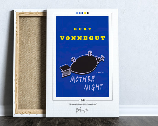 Mother Night Book Cover Poster | Kurt Vonnegut, Mother Night Poster, Mother Night Print, Book Posters, Canvas Wall Art, Book Lover Gift