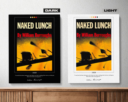 Naked Lunch Book Cover Poster | William S. Burroughs, Naked Lunch Poster, Naked Lunch Print, Book Posters, Canvas Wall Art, Book Lover Gift