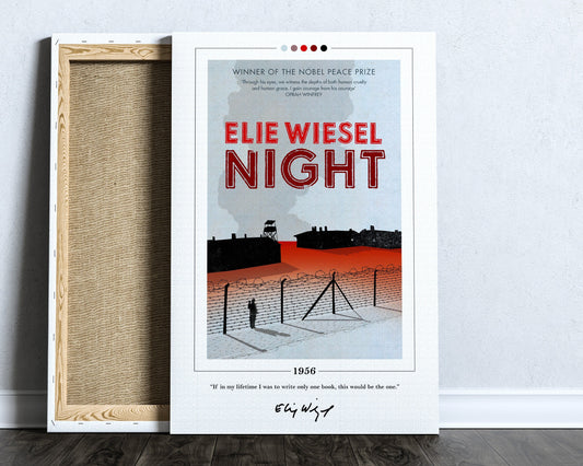 Night Book Cover Poster | Elie Wiesel, Night Poster, Night Print, Book Posters, Book Art, Canvas Wall Art, Book Art, Book Lover Gift