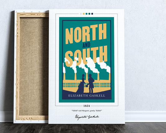 North and South Book Cover Poster | Elizabeth Gaskell, North and South Poster, North and South Print, Book Poster, Book Art, Book Lover Gift
