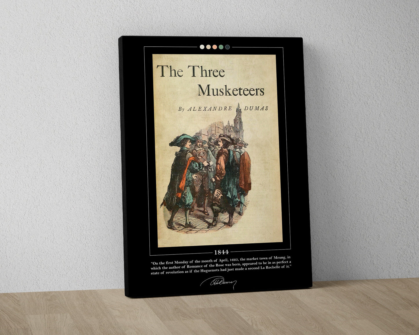 The Three Musketeers Book Cover Poster | Alexandre Dumas, The Three Musketeers Poster, 3 Musketeers Print, Book Posters, Book Art
