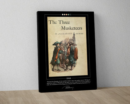 The Three Musketeers Book Cover Poster | Alexandre Dumas, The Three Musketeers Poster, 3 Musketeers Print, Book Posters, Book Art