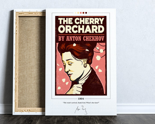 The Cherry Orchard Book Cover Poster | Anton Chekhov, Cherry Orchard Poster, Cherry Orchard Print, Book Posters, Book Art, Book Lover Gift
