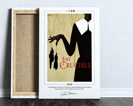 The Crucible Book Cover Poster | Arthur Miller, The Crucible Poster, The Crucible Print, Book Posters, Book Art, Book Lover Gift