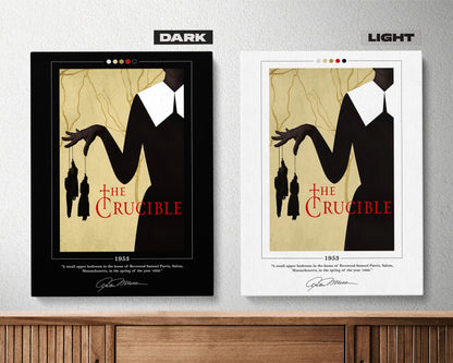 The Crucible Book Cover Poster | Arthur Miller, The Crucible Poster, The Crucible Print, Book Posters, Book Art, Book Lover Gift
