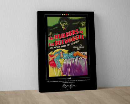 The Murders in the Rue Morgue Book Cover Poster | Edgar Allan Poe, The Murders in the Rue Morgue Poster, Book Posters, Book Lover Gift