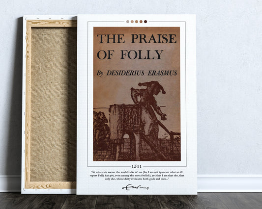 Praise of Folly Book Cover Poster | Desiderius Erasmus, Praise of Folly Poster, Praise of Folly Print, Book Posters, Book Lover Gift
