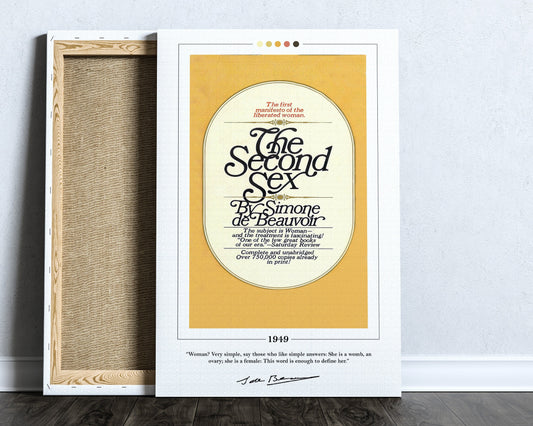 The Second Sex Book Cover Poster | Simone de Beauvoir, The Second Sex Poster, The Second Sex Print, Book Posters, Book Art, Book Lover Gift