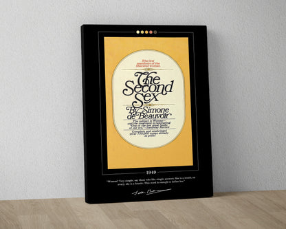The Second Sex Book Cover Poster | Simone de Beauvoir, The Second Sex Poster, The Second Sex Print, Book Posters, Book Art, Book Lover Gift