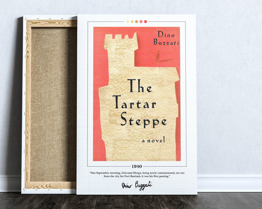 The Tartar Steppe Book Cover Poster | Dino Buzzati, The Tartar Steppe Poster, Tartar Steppe Print, Book Posters, Book Art, Book Lover Gift