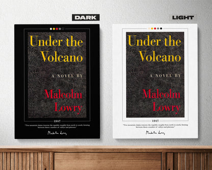 Under the Volcano Book Cover Poster | Malcolm Lowry, Under the Volcano Poster, Under the Volcano Print, Book Posters, Book Lover Gift