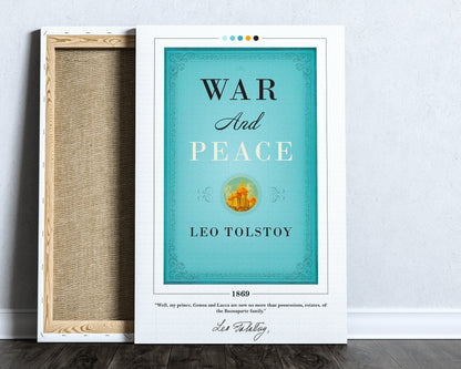 War and Peace Book Cover Poster | Leo Tolstoy, War and Peace Poster, War and Peace Print, Book Posters, Book Art, Book Lover Gift