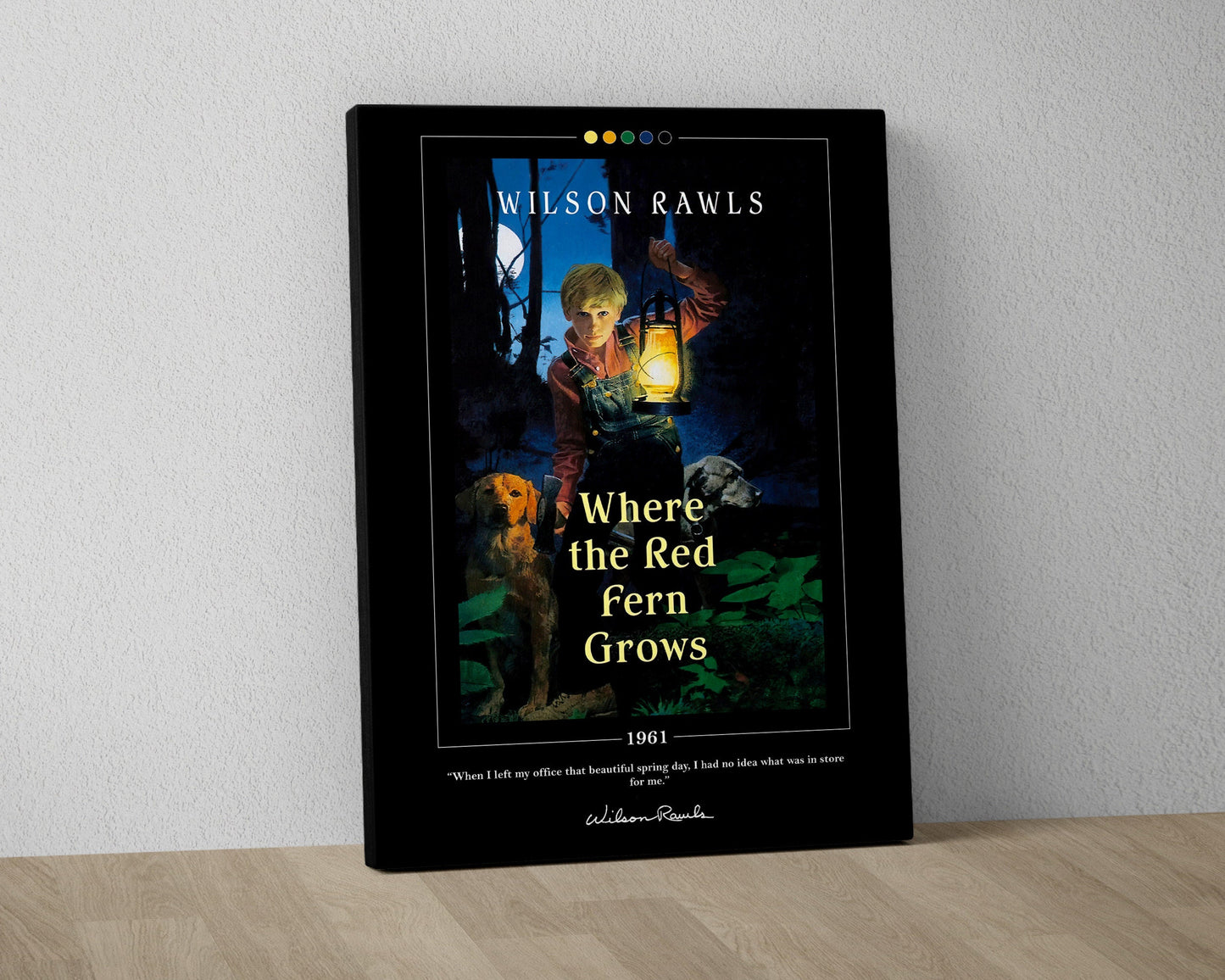 Where the Red Fern Grows Book Cover Poster | Wilson Rawls, Where the Red Fern Grows Poster, Book Posters, Book Art, Book Lover Gift