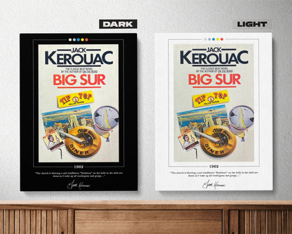 Big Sur Book Cover Poster | Jack Kerouac, Big Sur Poster, Big Sur Print, Book Posters, Canvas Wall Art, Book Art, Book Lover Gift