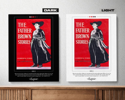 Father Brown Book Cover Poster | G. K. Chesterton, Father Brown Poster, Father Brown Print, Book Posters, Canvas Print, Book Lover Gift