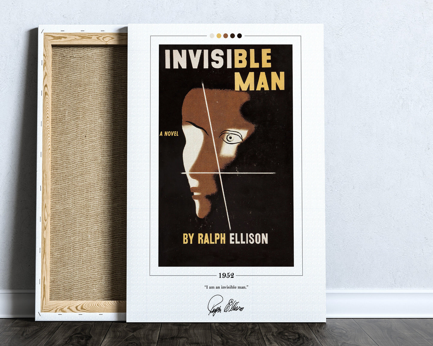 Invisible Man Book Cover Poster | Ralph Ellison, Invisible Man Poster, Invisible Man Print, Book Posters, Canvas Wall Art, Book Lover Gift