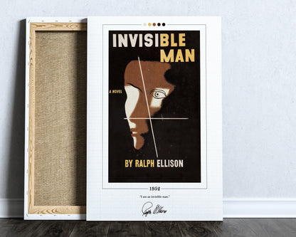 Invisible Man Book Cover Poster | Ralph Ellison, Invisible Man Poster, Invisible Man Print, Book Posters, Canvas Wall Art, Book Lover Gift