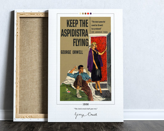 Keep the Aspidistra Flying Book Cover Poster | George Orwell, Keep the Aspidistra Flying Poster, Book Posters, Canvas Print, Book Lover Gift