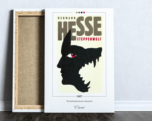 Steppenwolf Book Cover Poster | Hermann Hesse, Steppenwolf Poster, Steppenwolf Print, Book Posters, Book Art, Canvas Print, Book Lover Gift