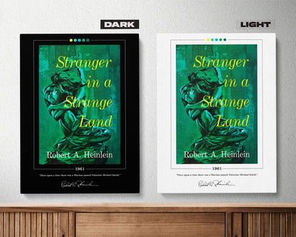 Stranger in a Strange Land Book Cover Poster | Robert A. Heinlein, Stranger in a Strange Land Poster, Book Posters, Canvas Wall Art