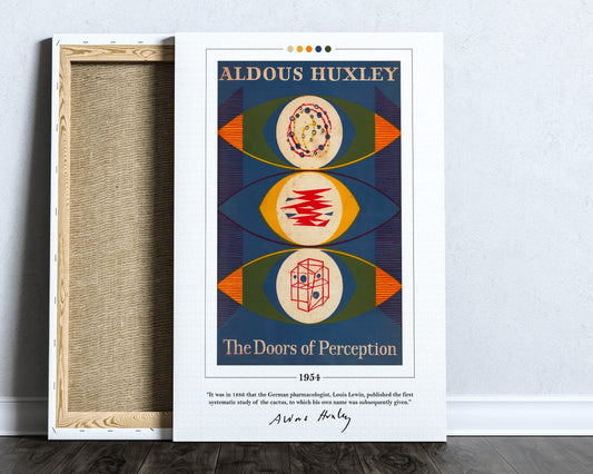 The Doors of Perception Book Cover Poster | Aldous Huxley, The Doors of Perception Poster, Book Posters, Canvas Wall Art, Book Lover Gift