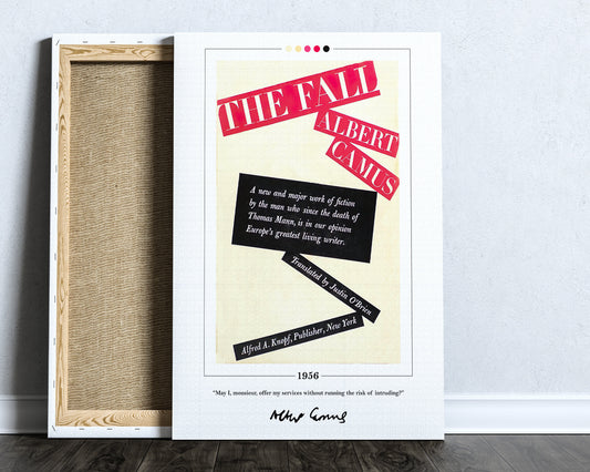 The Fall Book Cover Poster | Albert Camus, The Fall Poster, The Fall Print, Book Posters, Book Art, Canvas Print, Book Art, Book Lover Gift