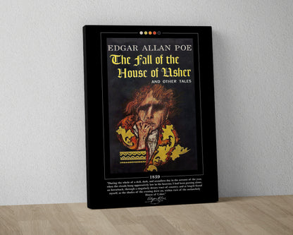 The Fall of the House of Usher Book Cover Poster | Edgar Allan Poe, The Fall of the House of Usher Poster, Book Posters, Canvas Wall Art