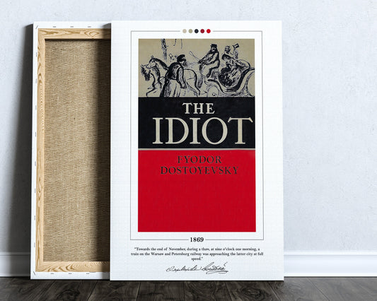 The Idiot Book Cover Poster | Fyodor Dostoevsky, The Idiot Poster, The Idiot Print, Book Posters, Canvas Wall Art, Book Art, Book Lover Gift