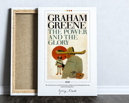 The Power and the Glory Book Cover Poster | Graham Greene, The Power and the Glory Poster, Book Posters, Canvas Wall Art, Book Lover Gift