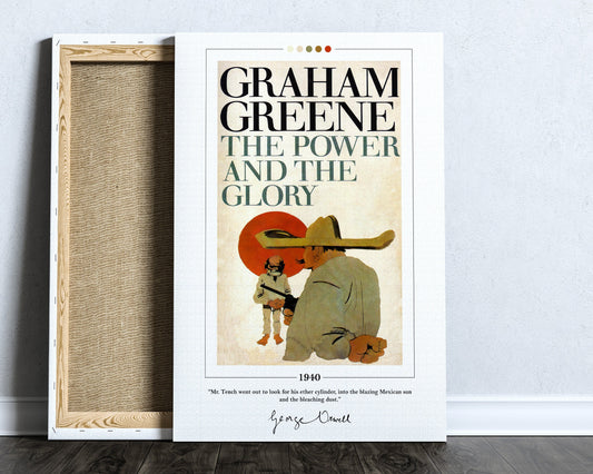 The Power and the Glory Book Cover Poster | Graham Greene, The Power and the Glory Poster, Book Posters, Canvas Wall Art, Book Lover Gift