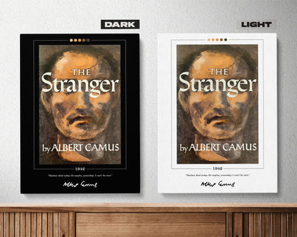 The Stranger Book Cover Poster | Albert Camus, The Stranger Poster, The Stranger Print, Book Posters, Canvas Wall Art, Book Lover Gift