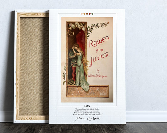 Romeo and Juliet Book Cover Poster | William Shakespeare, Romeo and Juliet Poster, Romeo and Juliet Print, Book Posters, Canvas Print