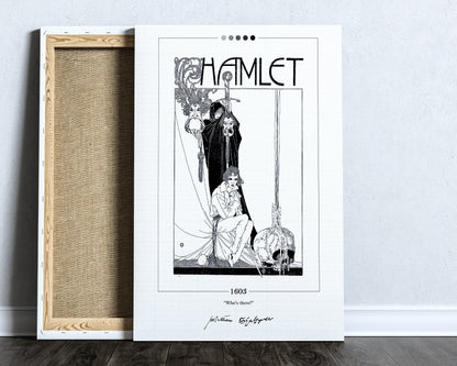 Hamlet Book Cover Poster | William Shakespeare, Hamlet Poster, Hamlet Print, Book Posters, Canvas Wall Art, Book Art, Book Lover Gift