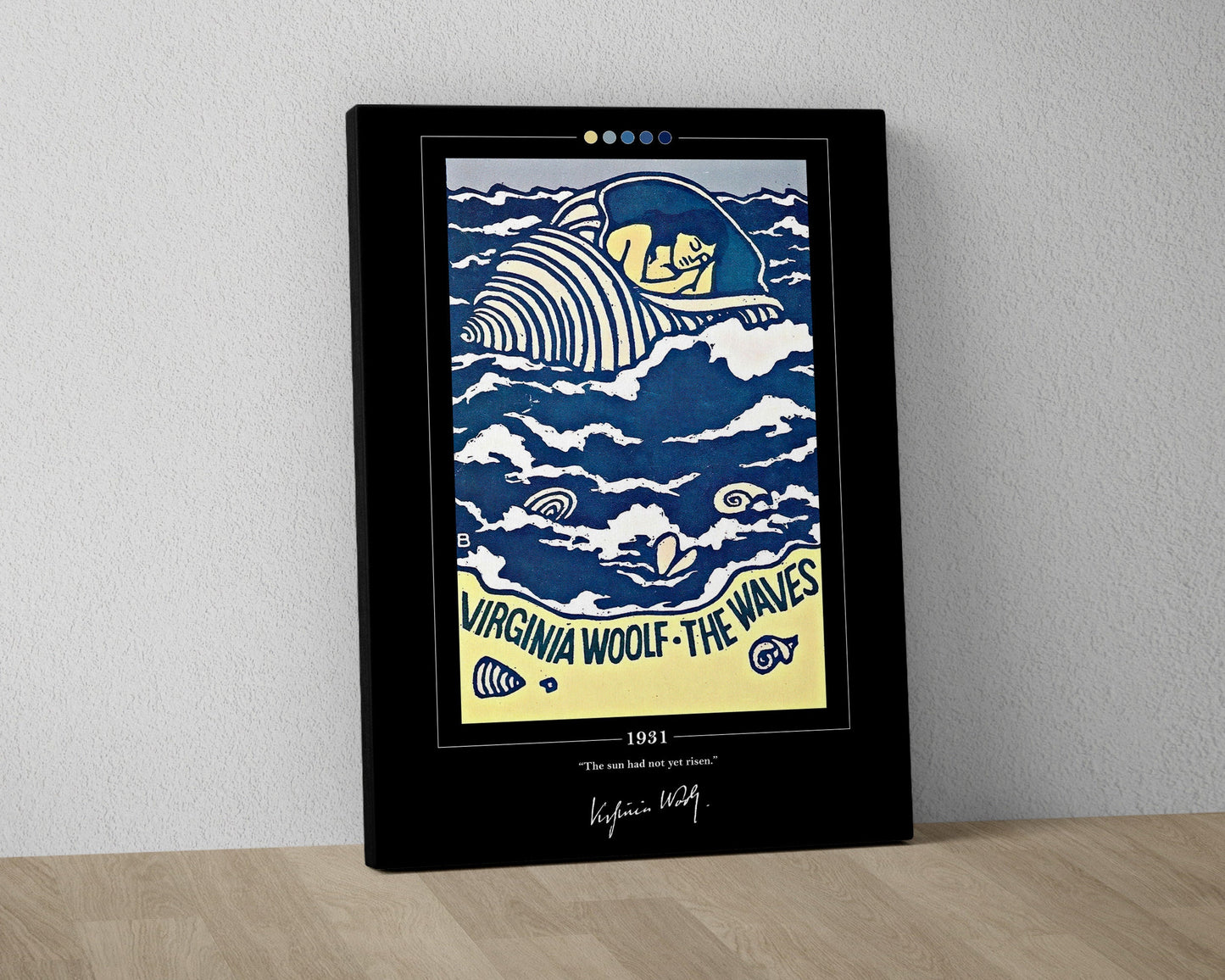 The Waves Book Cover Poster | Virginia Woolf, The Waves Poster, The Waves Print, Book Posters, Book Art, Canvas Wall Art, Book Lover Gift