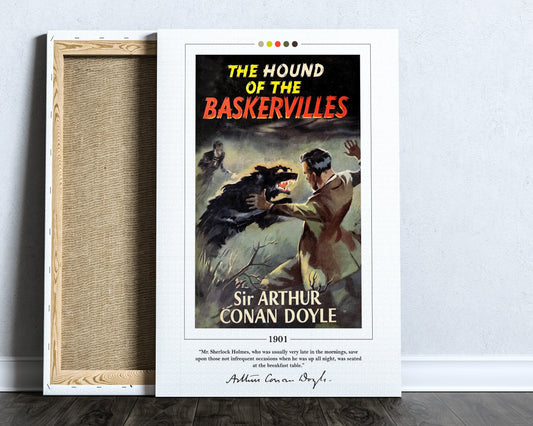 The Hound of the Baskervilles Book Cover Poster | Arthur Conan Doyle, Sherlock Holmes Poster, Hound of the Baskervilles Poster, Book Posters