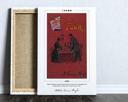 The Sign of the Four Book Cover Poster | Arthur Conan Doyle, Sherlock Holmes Poster, The Sign of the Four Poster, Book Posters, Canvas Print